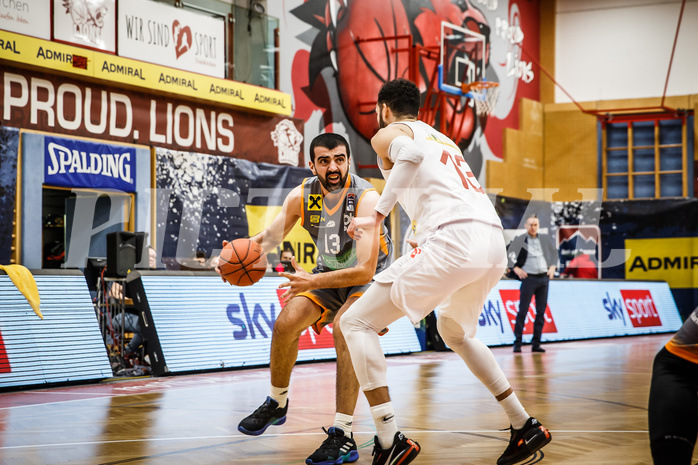 Basketball, bet-at-home Basketball Superliga 2021/22, Grunddurchgang18.Runde, Traiskirchen Lions, Klosterneuburg Dukes, Edin Bavcic (13)