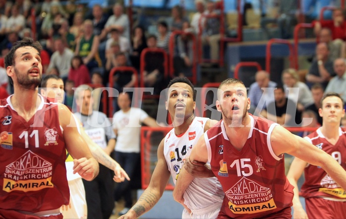 Basketball ABL 2015/16 Grunddurchgang 35.Runde Traiskirchen Lions vs. WBC Wels