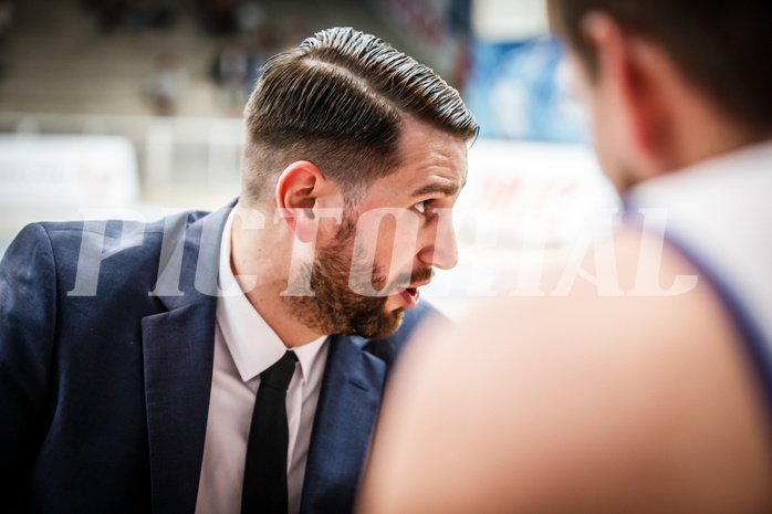 Basketball, ABL 2018/19, Playoff VF Spiel 1, Oberwart Gunners, BC Vienna, Horst Leitner (Coach)