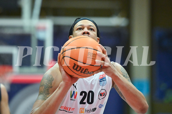 Basketball, Superliga 2023/24, Grunddurchgang 22. Runde, Flyers Wels vs. Vienna Timberwolves,