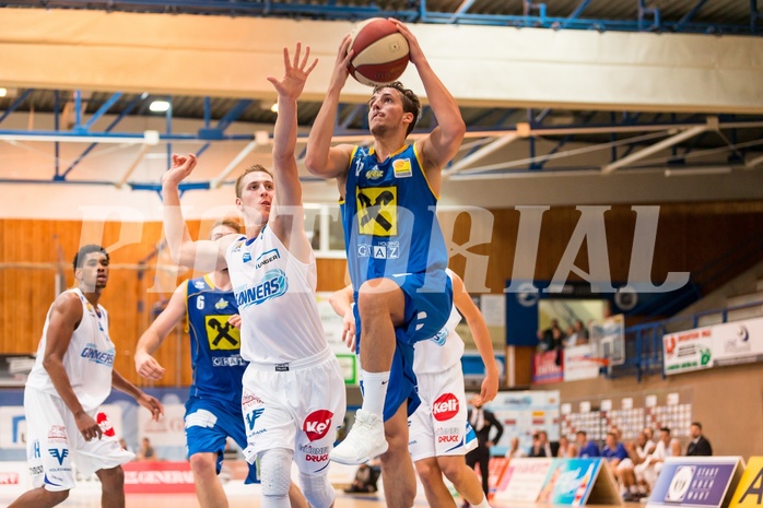 Basketball, ABL 2017/18, Grunddurchgang 2.Runde, Oberwart Gunners, UBSC Graz, Fabian Richter (17)