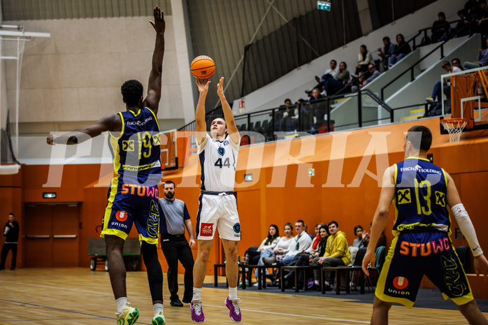 Basketball, Basketball Zweite Liga 2024/25, Grunddurchgang 17.Runde, Vienna Timberwolves, Future Team Steiermark, Ivor Kuresevic (44)