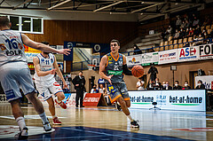 Basketball, bet-at-home Basketball Superliga 2021/22, Grunddurchgang Runde 16, Oberwart Gunners, Klosterneuburg Dukes, Kostas Oikonomopoulos (25)
