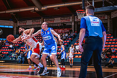 Basketball, Win2Day Superliga 2022/23, 8. Platzierungsrunde, BC Vienna, Oberwart Gunners, Jozo Rados (3), Sebastian Käferle (7)