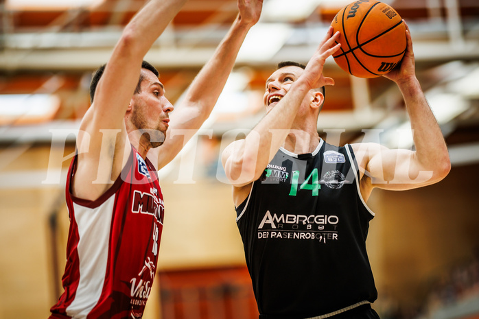 Basketball, Basketball Zweite Liga 2023/24, Playoff, Finale Spiel 1, Mistelbach Mustangs, Union Deutsch Wagram Aligators, Branislav Balvan (14)