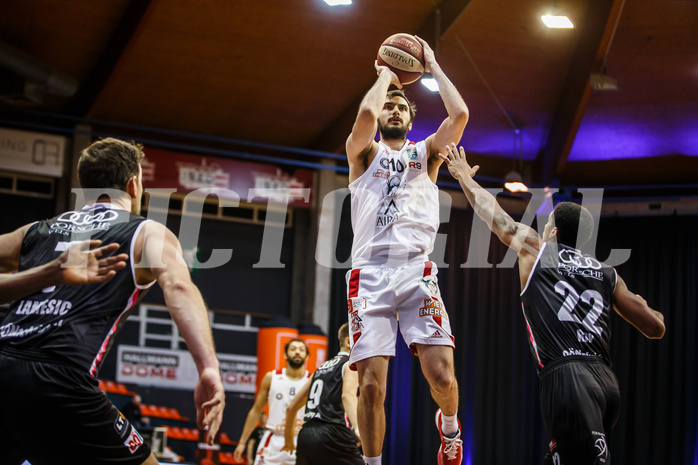 Basketball, bet-at-home Basketball Superliga 2020/21, Grunddurchgang 17.Runde, BC Vienna, Flyers Wels, Anton Shoutvin (10)