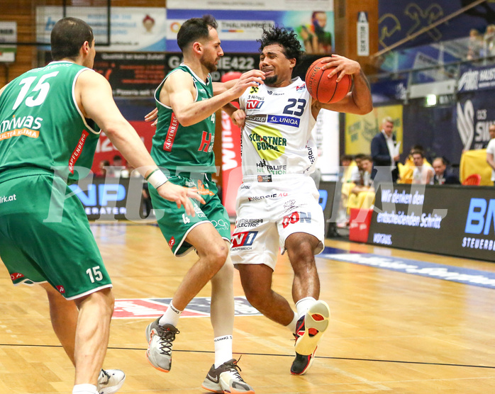 Basketball Superliga 2022/23, Playoff,  Viertelfinale Spiel 1 Gmunden Swans vs. Kapfenberg Bulls