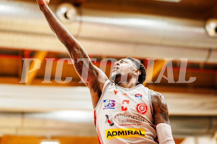 Basketball, win2day Basketball Superliga 2023/24, Grunddurchgang 14.Runde, Traiskirchen Lions, BC Vienna, Davon Clare (5) Basketball, win2day Basketball Superliga 2023/24, Grunddurchgang 14.Runde, Traiskirchen Lions, BC Vienna, Davon Clare (5)