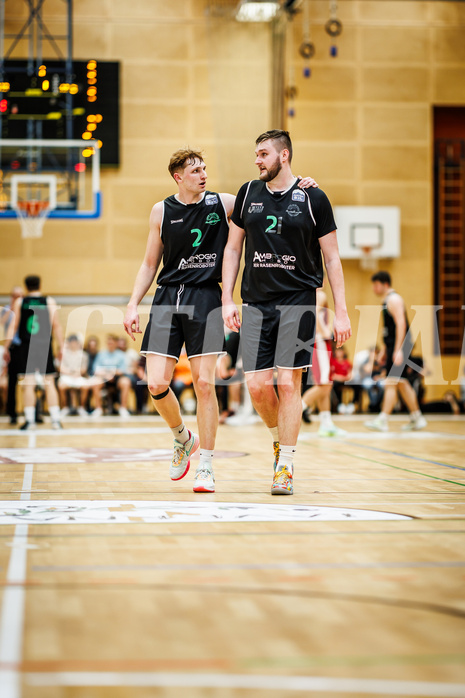Basketball, Basketball Zweite Liga 2023/24, Playoff, Finale Spiel 1, Mistelbach Mustangs, Union Deutsch Wagram Aligators, Luis Göd (2), Matej Drgon (21)