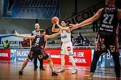 Basketball, bet-at-home Basketball Superliga 2021/22, Grunddurchgang Runde 9, Oberwart Gunners, Flyers Wels, Magdy Abou-Ahmed (6)