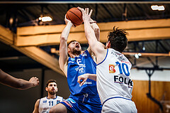 Basketball, bet-at-home Basketball Superliga 2021/22, Grunddurchgang Runde 14, Oberwart Gunners, Vienna D.C. Timberwolves, Nemanja Nikolic (6)