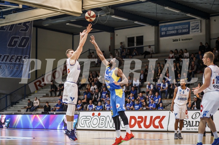 Basketball, Admiral Basketball Superliga 2019/20, Grunddurchgang 6.Runde, Oberwart Gunners, St. Pölten, Edi Patekar (9) Basketball, Admiral Basketball Superliga 2019/20, Grunddurchgang 6.Runde, Oberwart Gunners, St. Pölten, Edi Patekar (9)