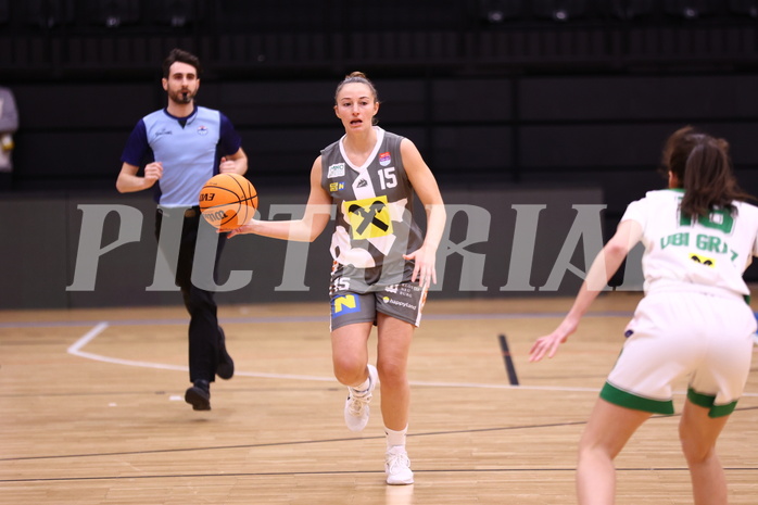 03.02.2024, Graz, Raiffeisen Sportpark, Basketball Damen Superliga 2023/24, Grunddurchgang 11.Runde, UBI Holding Graz - BK Raiffeisen Duchess Klosterneuburg ,  