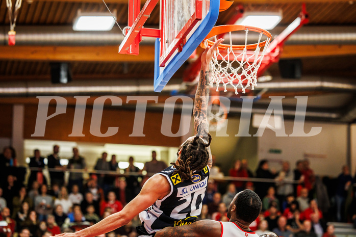 Basketball, win2day Basketball Superliga 2024/25, Grunddurchgang 9.Runde, Traiskirchen Lions, Gmunden Swans, Joseph Reece (20)