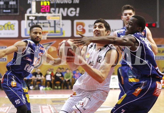 Basketball ABL 2015/16 Grunddurchgang 26.Runde  Güssing Knights vs Kapfenberg Bulls
