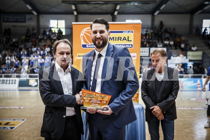 Basketball, ABL 2018/19, Playoff HF Spiel 2, Oberwart Gunners, Gmunden Swans, Horst Leitner Coach des Jahres 2019