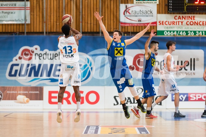 Basketball, ABL 2016/17, CUP VF, Oberwart Gunners, UBSC Graz, Andell Cumberbatch (13), Steffen Leitgeb (14)