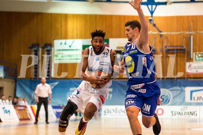 Basketball, ABL 2017/18, Grunddurchgang 13.Runde, Oberwart Gunners, Gmunden Swans, Aaron Ross (13)