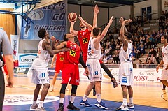 Basketball, ABL 2016/17, Playoff HF Spiel 1, Oberwart Gunners, WBC Wels, Davor Lamesic (7)