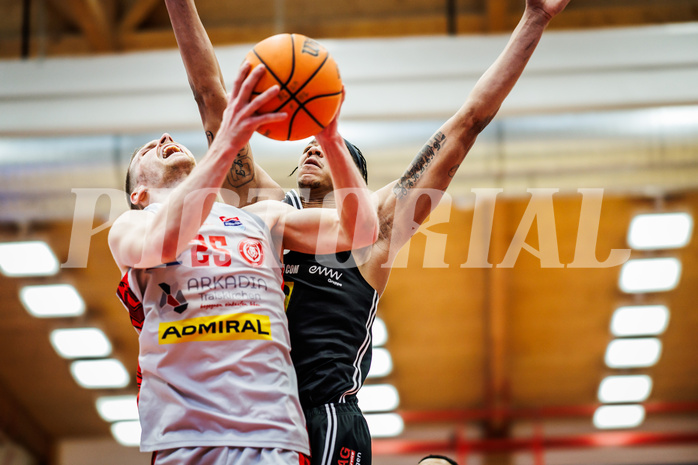 Basketball, Basketball Austria CUP 2023/24, Finale, Traiskirchen Lions, Flyers Wels, Edgars Lasenbergs (25)