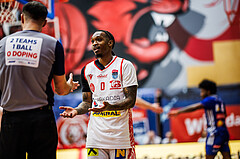 Basketball, Win2Day Superliga 2024/25, Playoffs, Halbfinale Spiel 2, Traiskirchen Lions, Oberwart Gunners, Cedric Russell (0)