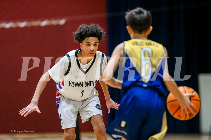 18.01.2025 Österreichischer Basketballverband 2024/25, SLMU14, Vienna United vs. Ubsc Juniors The Castle Gate