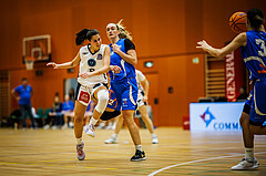 Basketball, Win2Day Basketball Damen Superliga 2023/24, Grunddurchgang 2.Runde, Vienna Timberwolves, DBB LZ OÖ, Aleksandra Novakovic (8), Bettina Kunz (12)