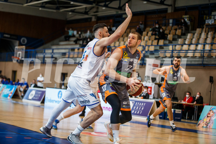 Basketball, bet-at-home Basketball Superliga 2020/21, Platzierungsrunde, 2. Runde, Oberwart Gunners, Klosterneuburg Dukes, Alex Laurent (17)
