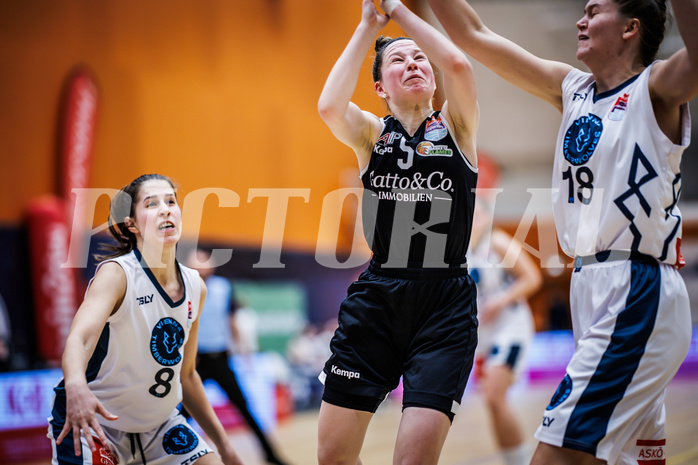 Basketball, Win2Day Basketball Damen Superliga 2023/24, Grunddurchgang 5.Runde, Vienna Timberwolves, Basket Flames, Sarah Nindl (5)