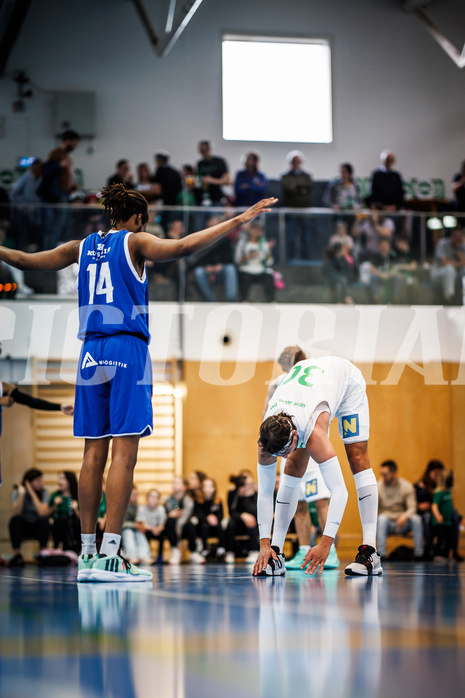 Basketball, Basketball Zweite Liga 2024/25, Viertelfinale Spiel 2, UDW Alligators, Kufstein Towers, Arthur Noba (14), Marko Kolaric (30)