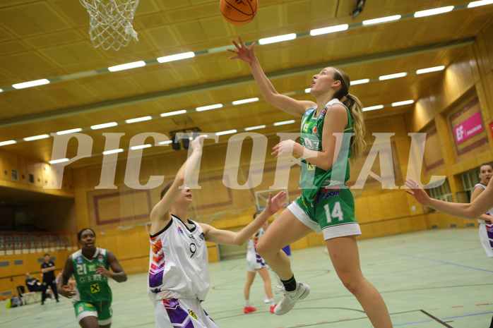 Basketball Damen Superliga 2023/24, Grunddurchgang 13.Runde Vienna United vs. UBI Graz