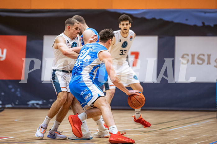 Basketball, Win2Day Superliga 2022/23, Grunddurchgang 19.Runde, Vienna Timberwolves, Oberwart Gunners, Elias Wlasak (8), Brock Gardner (10)