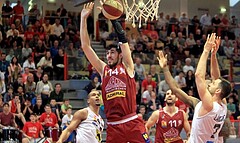 Basketball ABL 2015/16 Grunddurchgang 35.Runde Traiskirchen Lions vs. WBC Wels