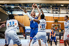 Basketball, bet-at-home Basketball Superliga 2020/21, Grunddurchgang 11. Runde, Oberwart Gunners, Vienna DC Timberwolves, Nemanja Nikolic (6)