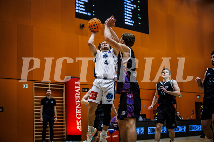 Basketball, Basketball Zweite Liga 2024/25, Grunddurchgang 3.Runde, Vienna Timberwolves, Vienna United, Felix Angerbauer (4)