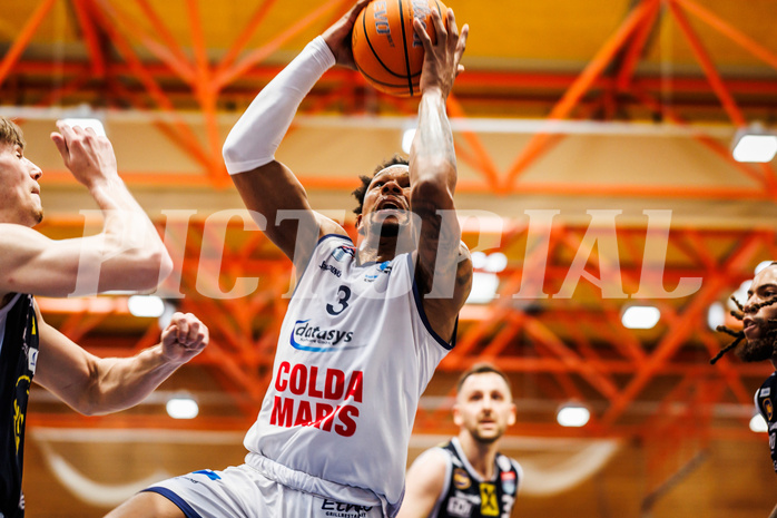 Basketball, win2day Basketball Superliga 2024/25, Playoffs Halbfinale 2. Spiel
, BBC Nord Dragonz, Gmunden Swans, Rayshawn Mart (3)