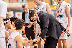 Basketball, Basketball Superliga 2022/23, 1. Platzierungsrunde, Oberwart Gunners, Gmunden Swans, Horst Leitner (Coach)