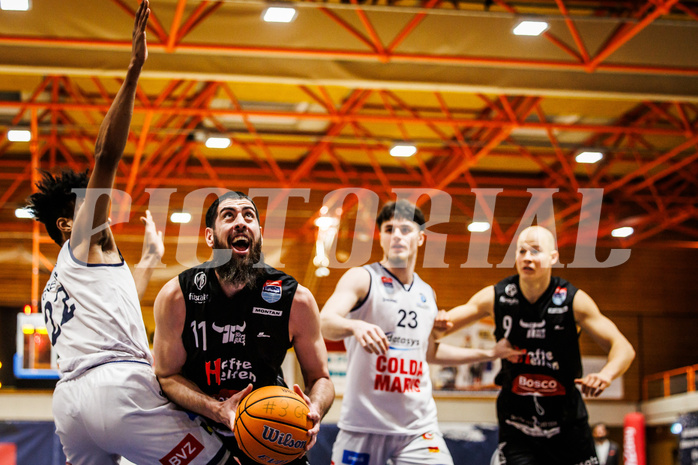 Basketball, win2day Basketball Superliga 2024/25, Grunddurchgang Runde 15, BBC Nord Dragonz, Kapfenberg Bulls, Jordan Ngatai (11)