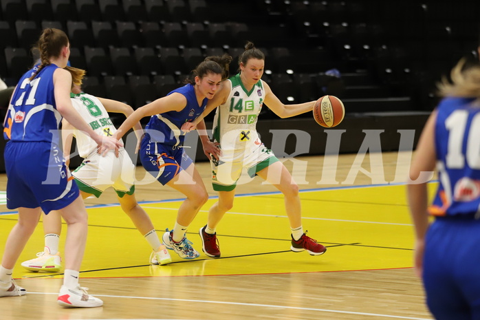 17.02.2022, Basketball Damen Superliga 2021/22, Grunddurchgang 11.Runde,  
UBI Graz vs. DBB LZ OÖ
