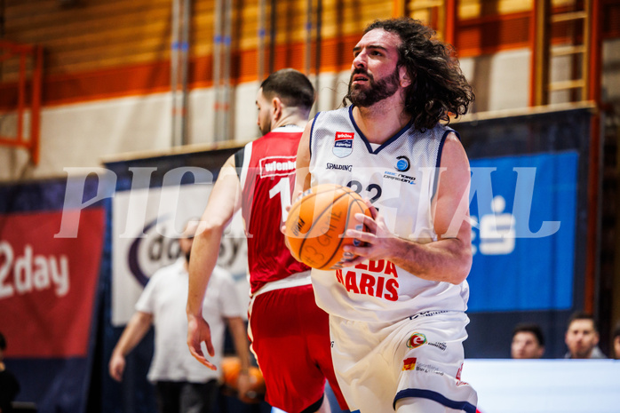 Basketball, win2day Basketball Superliga 2024/25, Grunddurchgang Runde 21, BBC Nord Dragonz, BC Vienna, Sead Hadzifejzovic (32)