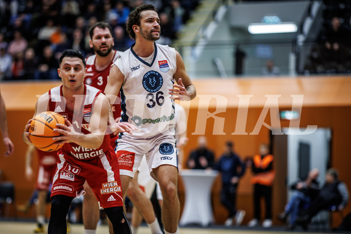 Basketball, Win2Day Superliga 2023/24, Grunddurchgang 17.Runde, Vienna Timberwolves, BC Vienna, Oscar Schmit (36)