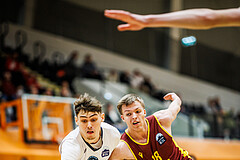 Basketball, Basketball Zweite Liga 2024/25, Grunddurchgang 20.Runde, Vienna Timberwolves, Traiskirchen Lions NexGen, Valentin Siegmund (0), Jakob Leitner (18)