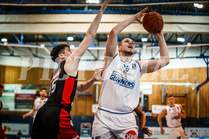 Basketball, bet-at-home Basketball Superliga 2021/22, Platzierungsrunde Spiel 10, Oberwart Gunners, BC GGMT Vienna, Renato Poljak (16)