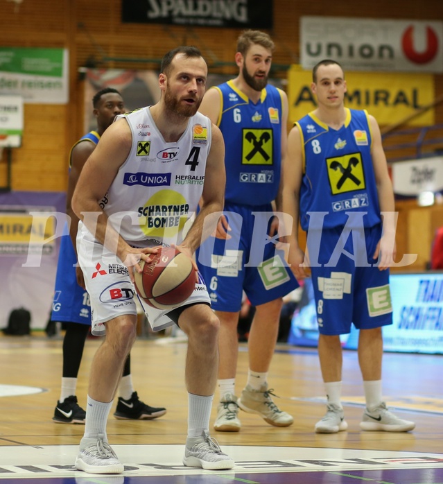 Basketball ABL 2017/18, Grunddurchgang 24.Runde Gmunden Swans vs. UBSC Graz