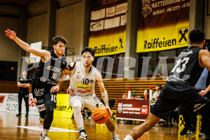 Basketball, Basketball Zweite Liga 2023/24, Grunddurchgang 18.Runde, Mattersburg Rocks, Güssing Blackbirds, Julian Alper (10)