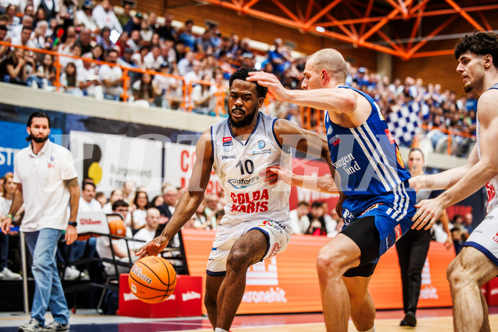 Basketball, win2day Basketball Superliga 2024/25, Playoffs Finale 2. Spiel
, BBC Nord Dragonz, Oberwart Gunners, Austen Awosika (10)
