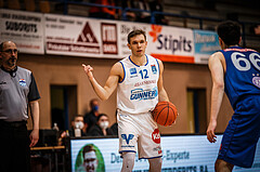 Basketball, bet-at-home Basketball Superliga 2021/22, Grunddurchgang Runde 14, Oberwart Gunners, Vienna D.C. Timberwolves, Jonathan Knessl (12)