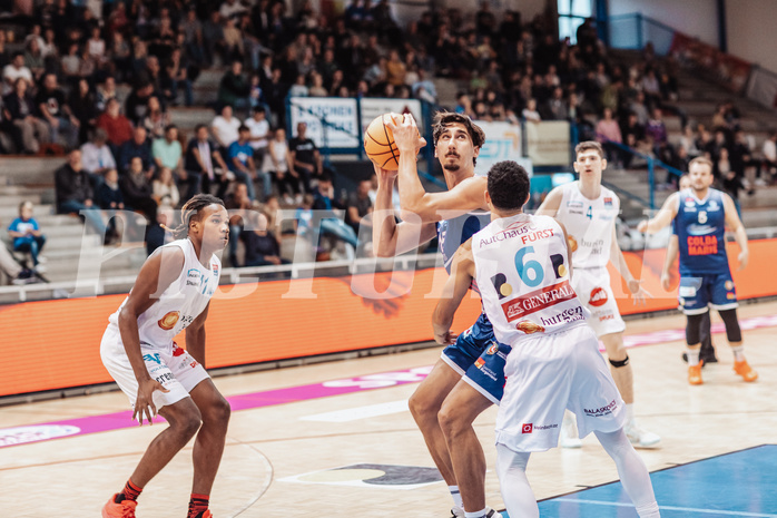 Basketball, Basketball Austria Cup 2023/24, VF Spiel 7, Oberwart Gunners, Dragonz Eisenstadt, James Graham (11), Mario Spaleta (15), Magdy Aboud-Ahmed(6)
