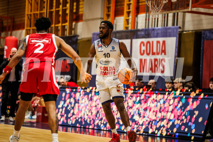 Basketball, win2day Basketball Superliga 2024/25, Grunddurchgang Runde 21, BBC Nord Dragonz, BC Vienna, Austen Awosika (10)
