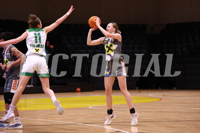 03.02.2024, Graz, Raiffeisen Sportpark, Basketball Damen Superliga 2023/24, Grunddurchgang 11.Runde, UBI Holding Graz - BK Raiffeisen Duchess Klosterneuburg ,  